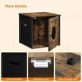 thumbnail image 4 of Cat Litter Box Furniture, Hidden Litter Box Enclosure with Single Door, Doubles as End Table/Nightstand, Indoor Cat House, 4 of 5