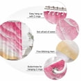 thumbnail image 6 of Shower Curtain Bathroom Set Pink Gradient Waves Ocean Waterproof Fabric Shower Curtains with Grommets&Hooks, Summer Beach Coastal Privacy Bath Curtain for Bathtub 60x72in, 6 of 9