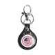 thumbnail image 1 of Usa el día de la independencia bandera rojo matasellos Coche de metal llavero anillo de cuero llavero de regalo, 1 of 4