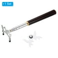 thumbnail image 3 of Uxcell Queue de Billard Rétractable en Bois avec Tête de Pont Basse Amovible, Argent/blanc, 3 of 6