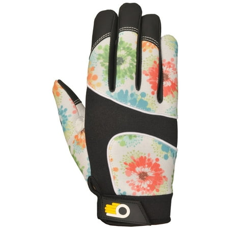 Lfs Glove Bellingham Performance Leather Palm Work Gloves - Floral - Medium
