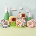 thumbnail image 2 of LYMAYTER Hamster Warm Cute Cartoon Pattern Guinea Pig House Comfortable Hamster Hideout for Small Animals, 2 of 7