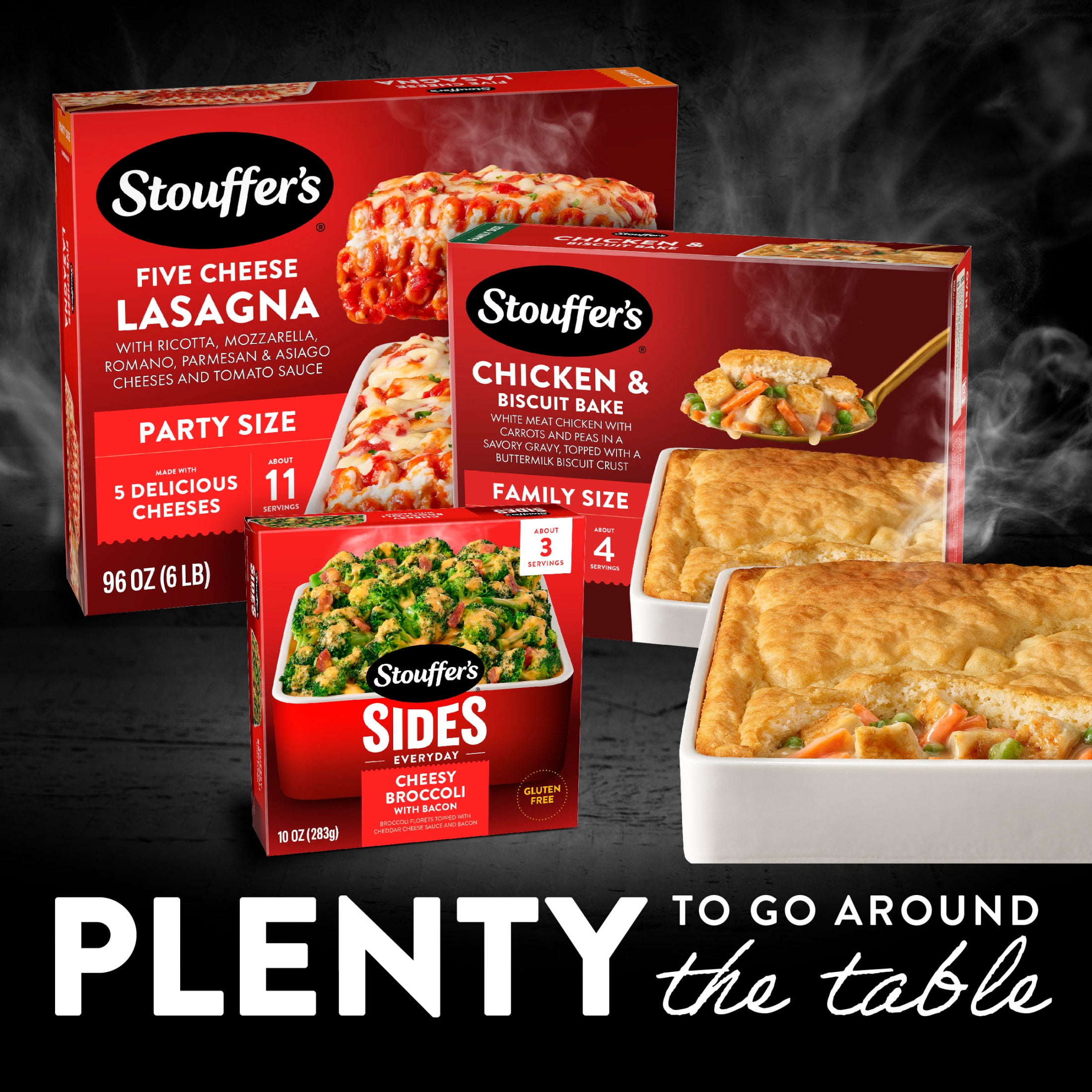 Stouffer’s Chicken Biscuit Bake, Family Size, Frozen Chicken Biscuit, Frozen Oven Meals, 30 oz (Frozen)