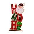 thumbnail image 3 of Adorno de letras de madera para Navidad, figura ligera, artesanía delicada y creativa. Papá Noel, 3 of 9