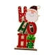 thumbnail image 3 of Adorno de madera con letras navideñas, adorno de mesa, ligero, regalo coleccionable Papá Noel, 3 of 9