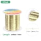 thumbnail image 3 of 2 rollos de alambre de joyería de 0.2 mm, calibre 32, 328 pies de alambre de manualidades de cobre para hacer joyas/plantar/tejer/manualidades DIY, alambres de metal suave [100M, dorado claro], 3 of 7