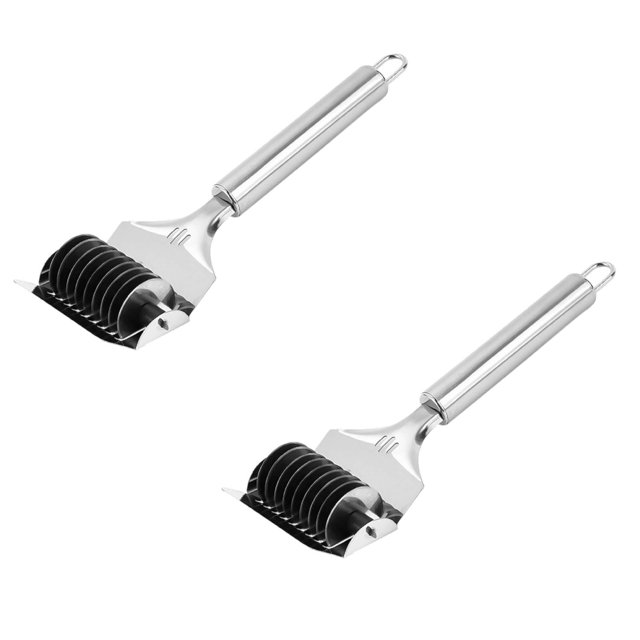 Oleegame 2PC Tin Foil Roll Creative Stainless Steel Rolling Noodle Cutter Manual Noodle Cutter Noodle Scutter Multifunctional Dough Press Silver