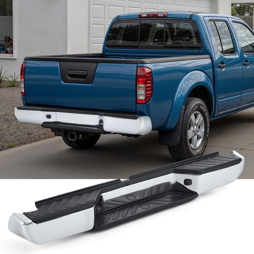 Rear Step Bumper Assembly Chrome Complete for 05-21 Nissan Frontier Truck US