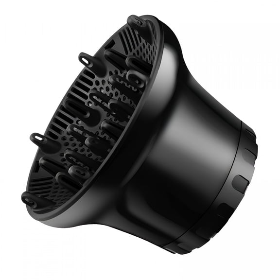 ACDANC Universal Hair Dryer Diffuser Attachment, Adjustable Blow Dryer Nozzle for Curly Wavy Hair, Quick Drying Styling Tool (Black)