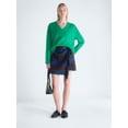 thumbnail image 2 of Free Assembly Women's Deep V-Neck Sweater with Long Sleeves, Midweight, Sizes XS-XXL, 2 of 5