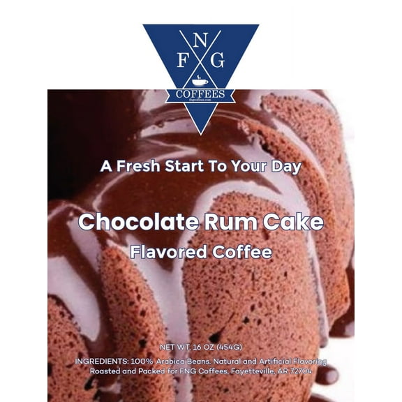 FNG Coffees- Chocolate Rum Cake DECAF Flavored Coffee- Whole Bean