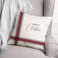 thumbnail image 3 of Creative Products Merry Christmas Plaid 18x18 Spun Poly Pillow, 3 of 3