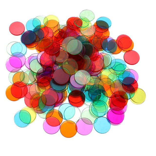 Bamboohart Assorted Color Plastic Bingo Chips for Party Use with Smooth Surface 3/4 Inch
