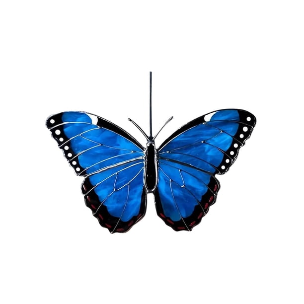 2024 atrapasol de mariposa hechos a mano, decoración colgante de cristal de colores para ventanas interiores, jardines exteriores y coches