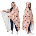 thumbnail image 2 of Wearable Blanket,Halloween Ghosts Bats and Pumpkins Hooded Wearable Flannel Blanket for Adults & Teens,Winter Poncho Shawl Wrap Cape Cozy Anti-Pill,50"x60", 2 of 5