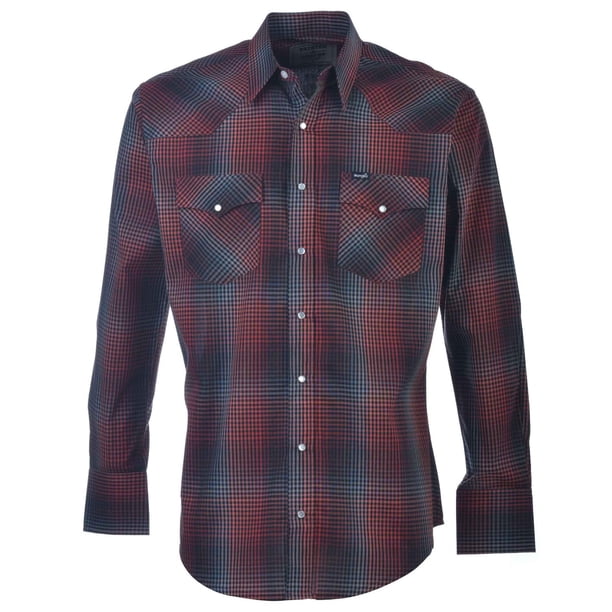 Camisa Vaquera Hombre Wrangler Manga Larga RO01 naranja CH