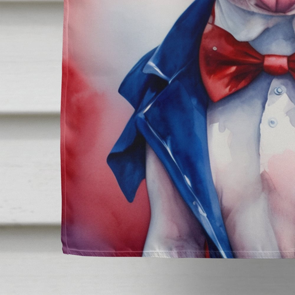 Pit Bull Terrier Patriotic American House Flag 28 in x 40 in