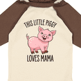 thumbnail image 4 of Inktastic This Little Piggy Loves Mama- cute Boys or Girls Long Sleeve Baby Bodysuit, 4 of 5