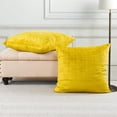 thumbnail image 2 of Home Soft Things Textured Velvet Pillow Covers (Set of 2), - Sulphur - 26" x 26", 2 of 6