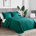 thumbnail image 2 of Set de edredón Hansleep Teal Damask Ultrasonic All Season King, 2 of 7