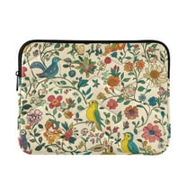 FORMRS 13-13.3 inch Laptop Sleeve Case Soft Carrying Quilted Computer Bag Cover, Beige Cartoon Animals