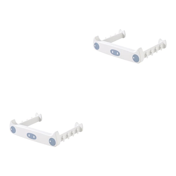 Bewildely Soporte para bolsas de basura colgador de bolsas de basura montado en la pared, estante sin perforaciones para el hogar, oficina, baño, Gris blanco 2piezas Bewildely CBP210314