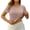 Khaki, variant on Womens Basic T Shirts Summer Tops with Chest Pad,2026 Crop Short Sleeve Summer T-Shirt Built in Bra Soft Comfy Lounge Crew Neck Top M&Khaki