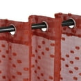 thumbnail image 3 of Poppy Flower Sheer Rust Grommet 52x96 Curtain Panel Set by Blue Nile Mills, 3 of 4