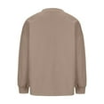 thumbnail image 5 of Fnooota Womens Sweatshirts with Pockets, Solid Color Casual Pullover Crewneck Fall Tops Khaki Size S-3XL, 5 of 6