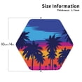 thumbnail image 2 of Yiaed Beach with Palm Trees Print Leather Coasters for Drinks - Cup Coasters Coffee Table Kitchen Table Bar, Home & Office Gifts Handmade Drink Coasters-Hexagon, 2 of 6
