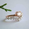 thumbnail image 3 of 2Ct Heart Shape Simulated Diamond Bridal Set Women's Ring 14K Rose Gold Plated Pure 925 Sterling Silver, 3 of 5
