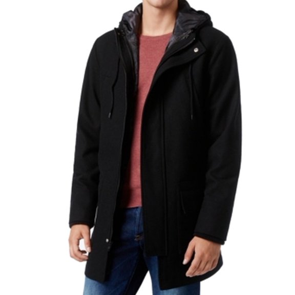 American Rag NEW Black Mens Size Small S Parker Parka Hooded Jacket