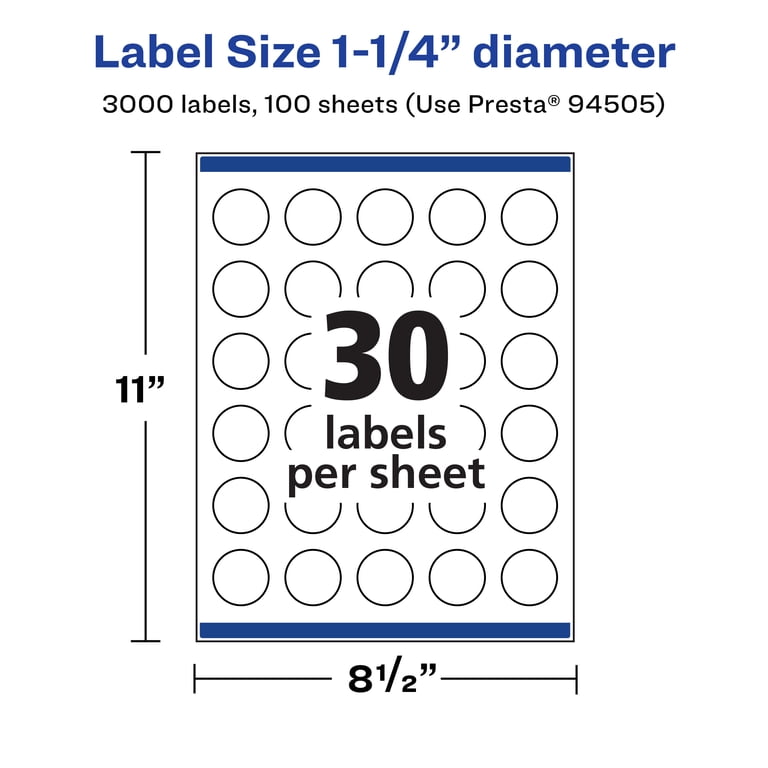 Avery White All-Purpose Labels - 525 Pack, Removable & Discreet For Pricing, Organizing & Containers