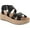 Black Smooth, variant on Style & Co. Womens Emalinee Faux Leather Slingback Wedge Sandals