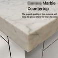 thumbnail image 2 of White Double Bath Vanity 84 in. Wide / Carrara Marble Surface, Faucet Included / Bathroom Upgrade, 2 of 5