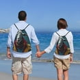 thumbnail image 5 of Disketp Surrealist Goat Drawstring Backpack Drawstring Gym Bags Draw String Bags for Sports, Gym, Travel, Swimming, Beach-Small, 5 of 6