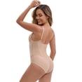 thumbnail image 2 of DARING DIVA Seamless Shapewear Waist Shaping Thongs Bodysuits L Beige, 2 of 6