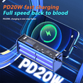thumbnail image 1 of Rechargeable Battery Sets Main Board and Case PD Fast Charging Mobile Power Bulk Rechargeable 18650 Li Ion Battery,Blue, 1 of 7