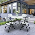thumbnail image 3 of Zimtown 4 Packs Plastic Folding Chair for Party, Weeding, Picnic Conference, Portable Chiars, White, 3 of 8
