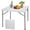 White 3FT, variant on BarefHaven Folding Event Table, Heavy Duty Picnic Table Indoor Outdoor Camping, 3FT Portable w Handle Lock for Banquet, White