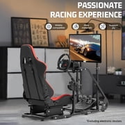 Marada Racing Simulator Cockpit with Monitor Stand, Gaming Chair for G923 G920 T500 Fanatec T3PA/Tgt
