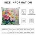 thumbnail image 5 of Leisuo  Floral Throw Pillow Cushion Cover, Hydrangea Flower Bouquet in Watercolor Blossoms Botany Petals Image, Decorative Square Accent Pillow Case,Forest Green Yellow Pink, 5 of 5