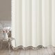 thumbnail image 5 of Cortina de ducha MitoVilla Ivory Boho 180x200 cm de algodón y lino, 5 of 7