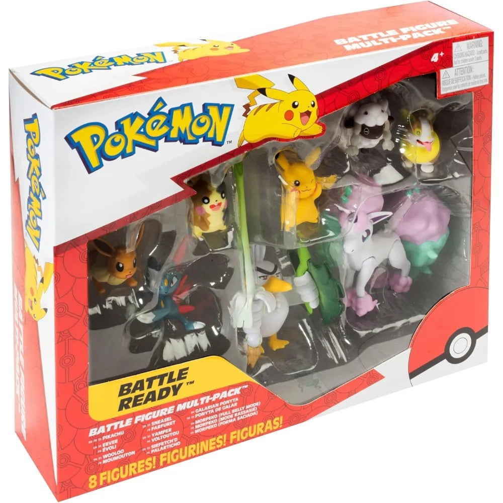 Squirtle Hawlucha Pikachu Battle Figure Set Pokémon Action Toy