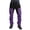 Purple, variant on Men's Hiking Cargo Pants, Two-Tone Color Block Multiple Pockets with Zipper Closure Casual Work Pants, Utility Design for Outdoor Activities and Street Style Purple XXL