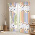 thumbnail image 3 of Feelyou Cute Love Heart Curtains Pack of 2 (42x84 Each) for Kid, Kawaii Cartoon Curtains Blackout, Dreamy Rainbow Stripes Bedroom Curtains, Curtains and Drapes Room Decor, 3 of 6