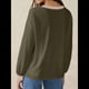 thumbnail image 5 of Blusas de Larga para Mujer, Blusas de Otoño, Camisetas Informales de Cuello en V Suaves y de Gran Tamaño, Ropa de Moda, Conjuntos Verde L, 5 of 6
