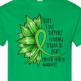 thumbnail image 4 of Inktastic Mental Health Awareness Green Sunflower Ribbon T-Shirt, 4 of 5
