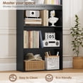 thumbnail image 6 of Homfa 6 Tier Tall Bookshelf and Bookcase, Wooden Bookcase Display Shelf for Living Room Home Office Library Storage, Black, 6 of 9