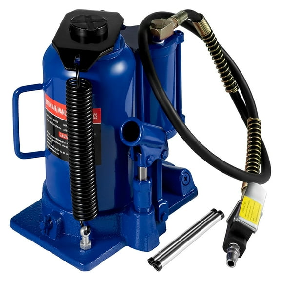 20 Ton 4Ft Air Hydraulic Bottle Car Jack Tool For Lifting Farm Vehicles Heavy-Duty Machinery Industrial Equipment Repair ,Easy to Operate